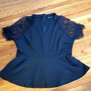 Shein 1XL lace sleeve top